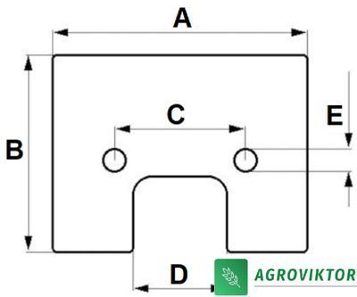 Лопатка резинова елеватора 110x85mm комбайна Massey Ferguson 487, 506, 507 1720645M1 80397856 фото