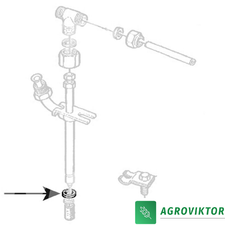 Уплотнение форсунки комбайна трактора двигателя John Deere&nbsp; 26/119-2 R34764 фото