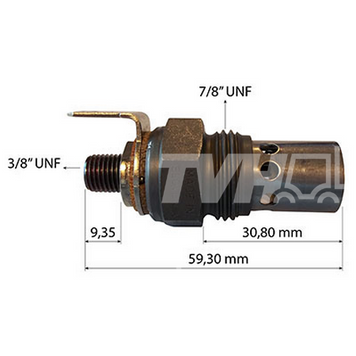Свічка розжарювання 12V 59.3мм двигуна Perkins Iveco John Deere Deutz Valmet Alfa 60-3.01 2666108 26/60-6 фото