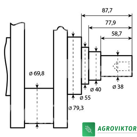 Колінвал двигуна комбайна трактора John Deere 4039 4045 4239 RE20585, 26/1-64 фото