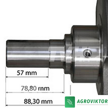Колінвал двигуна комбайна трактора John Deere 4039 4045 4239 RE20585, 26/1-64 фото