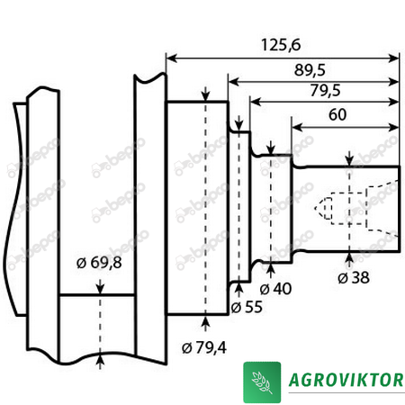 Колінвал двигуна трактора комбайна JOHN DEERE 6359T 6059T 6303D 6329D 6359D 26/1-25 AT22562 RE45541 фото