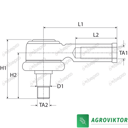 Тяга рульова трактори John Deere 6900-7520 AL119379, AL177980 фото