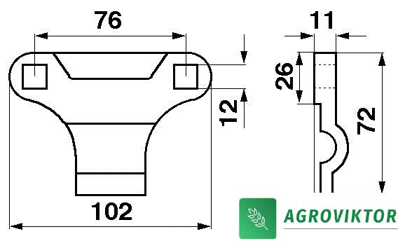 206195M1 Прижим косы жатки комбайна Massey Ferguson 86-788 206195M1 фото