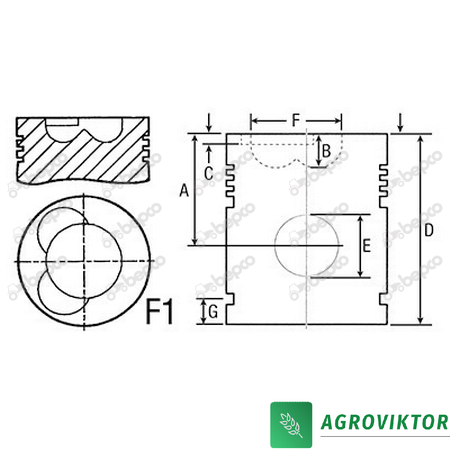 AR98838 Поршень з пальцьом 116мм 47,62мм двигуна комбайна трактора JOHN DEERE 6466A 6466T AR100616 26/33-325 фото