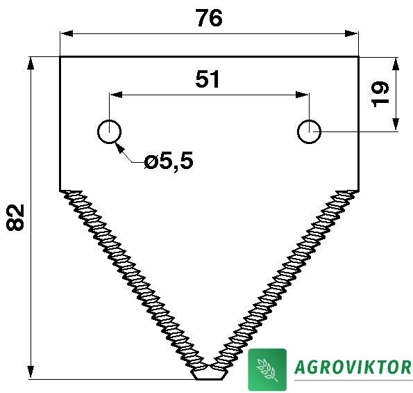 206236M1 Сегмент коси ножа жатки комбайна Massey Ferguson Sampo 206236M1 фото